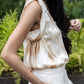 PRITHVI – Tea-Dyed Silk Top | Tea-Dyed