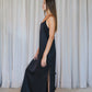 VAANI – Pure Silk Slip Dress | Midnight Black