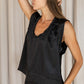 PRITHVI – Silk Top | Midnight Black