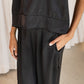 PRITHVI – Silk Top | Midnight Black