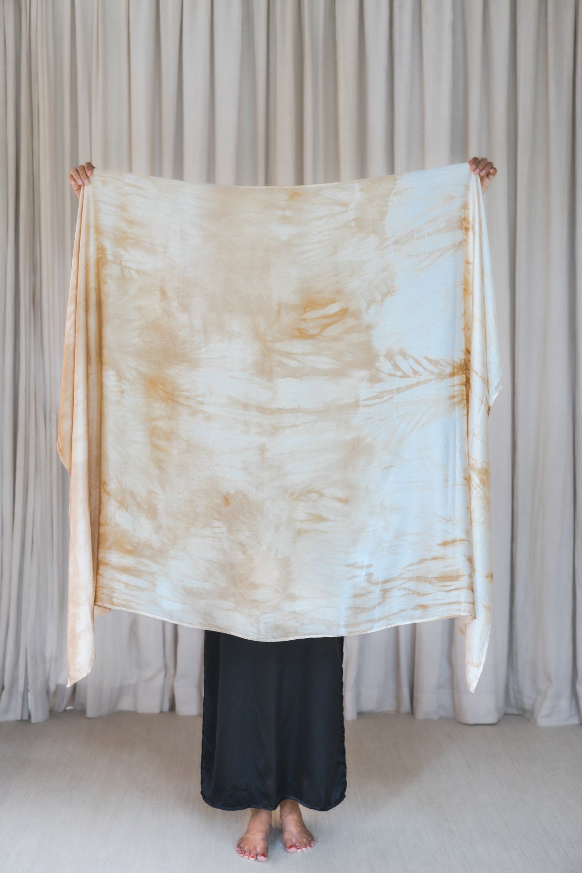 Oversized Tea-Dyed Silk Luxury Scarves