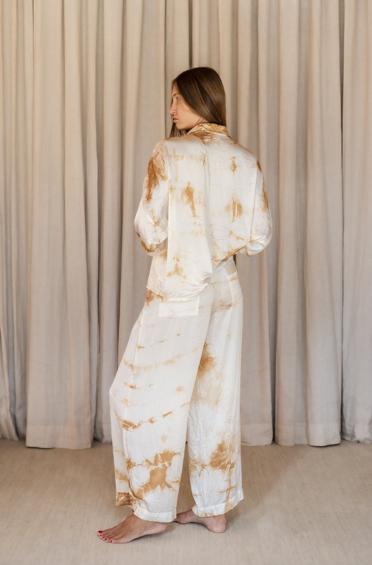 AMBA – Pure Silk Pajama Set | Tea-Dyed