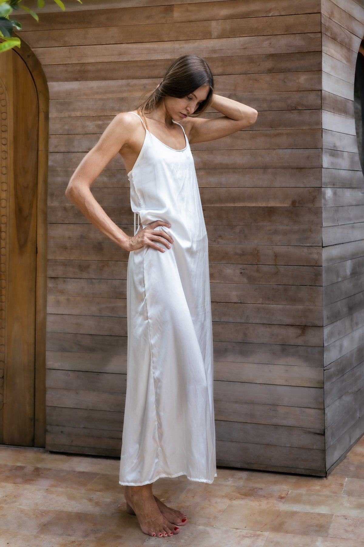 VAANI – Pure Silk Slip Dress | Ivory White