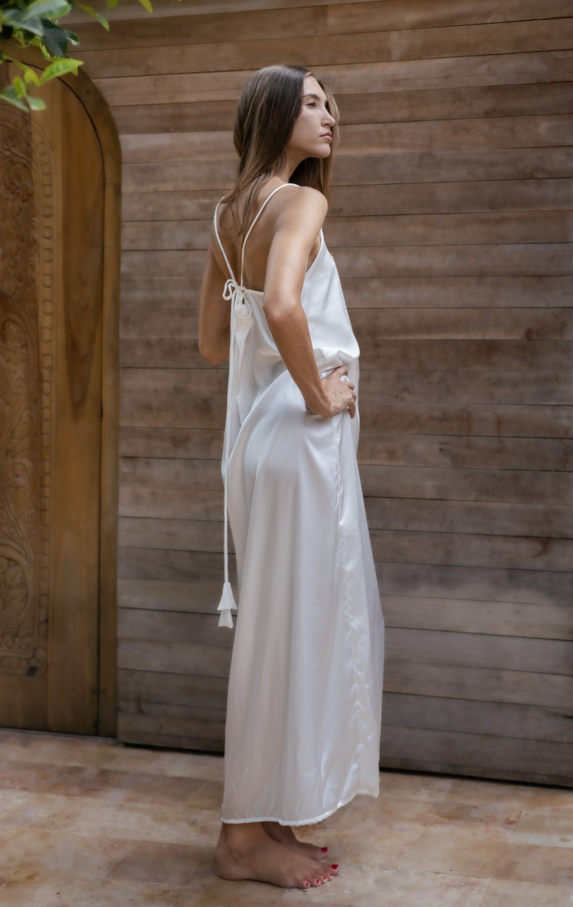 VAANI – Pure Silk Slip Dress | Ivory White