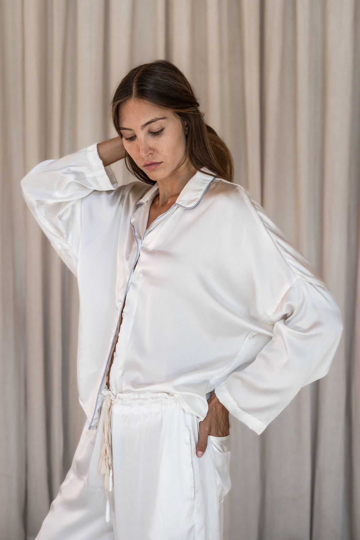 AMBA – Pure Silk Pajama Set | Tea-Dyed